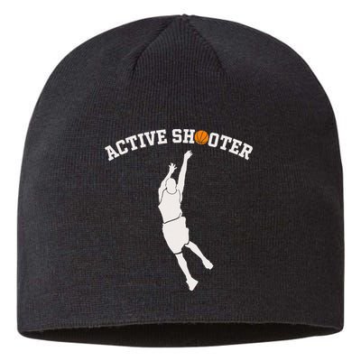 Active Shooter Basketball Lovers funny player Sustainable Beanie