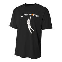 Active Shooter Basketball Lovers funny player Youth Performance Sprint T-Shirt