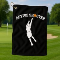 Active Shooter Basketball Lovers funny player Golf Towel