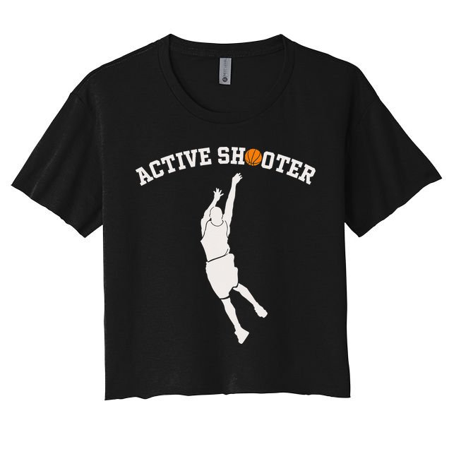 Active Shooter Basketball Lovers funny player Crop Top