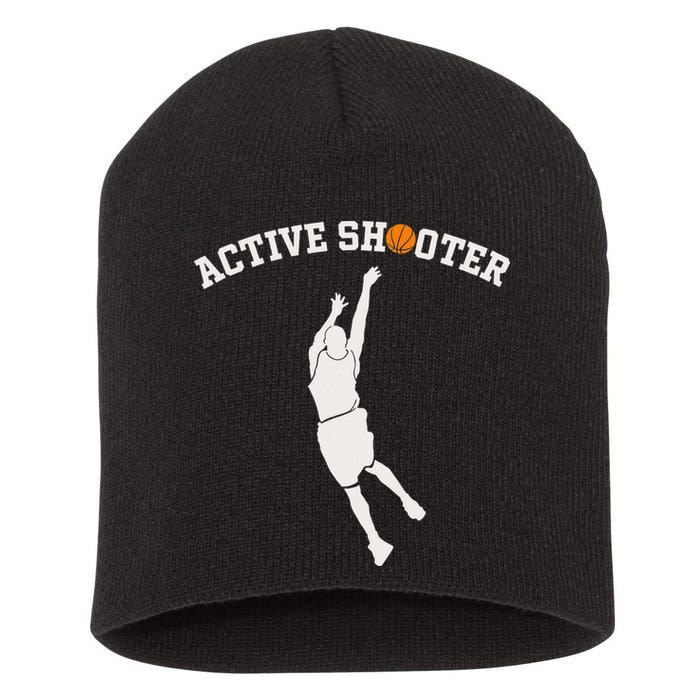 Active Shooter Basketball Lovers funny player Short Acrylic Beanie