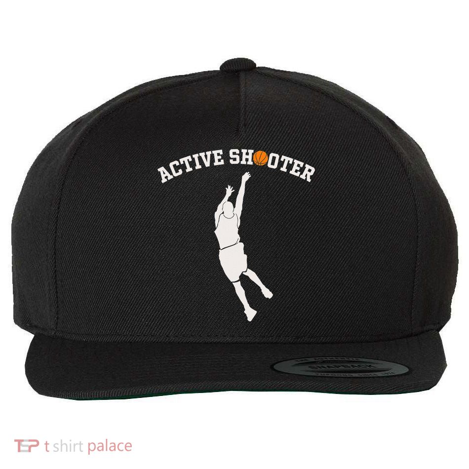 Active Shooter Basketball Lovers funny player Wool Snapback Cap