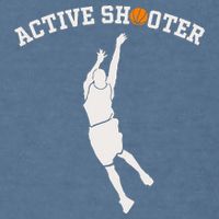 Active Shooter Basketball Lovers funny player Garment-Dyed Sweatshirt