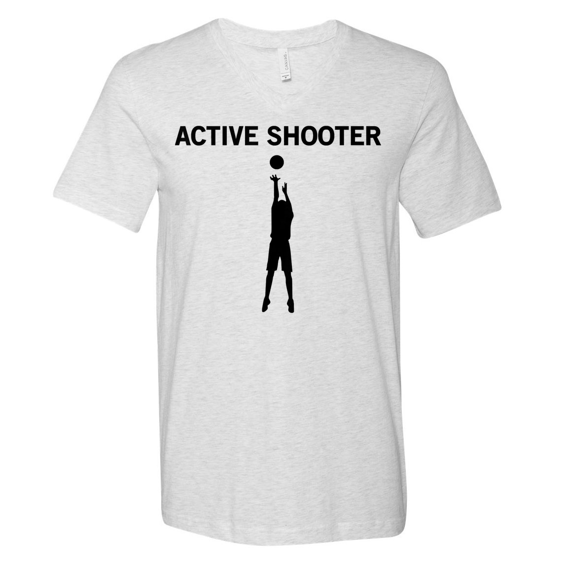 Active Shooter Basketball Lovers V-Neck T-Shirt