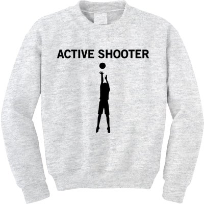 Active Shooter Basketball Lovers Kids Sweatshirt