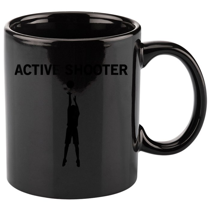 Active Shooter Basketball Lovers 11oz C Handle Ceramic Mug