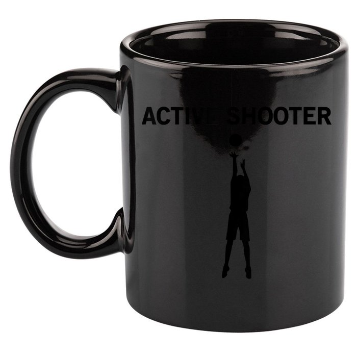 Active Shooter Basketball Lovers 11oz C Handle Ceramic Mug