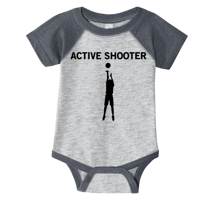 Active Shooter Basketball Lovers Infant Baby Jersey Bodysuit