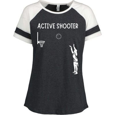 Active Shooter Basketball Lovers Enza Ladies Jersey Colorblock Tee