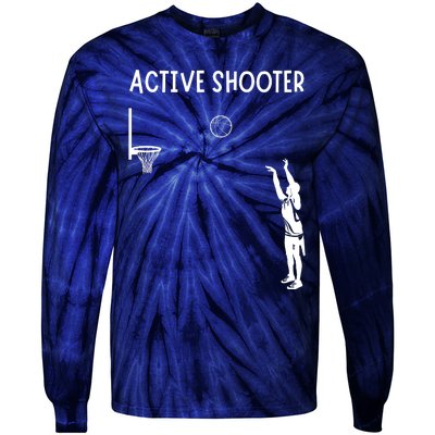 Active Shooter Basketball Lovers Tie-Dye Long Sleeve Shirt