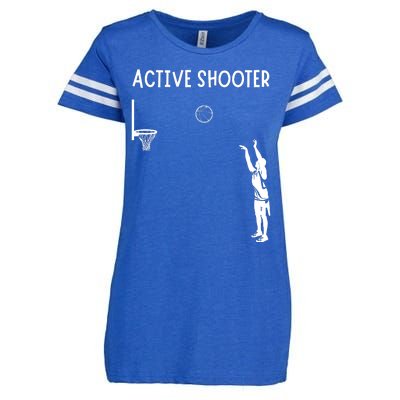 Active Shooter Basketball Lovers Enza Ladies Jersey Football T-Shirt