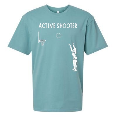 Active Shooter Basketball Lovers Sueded Cloud Jersey T-Shirt