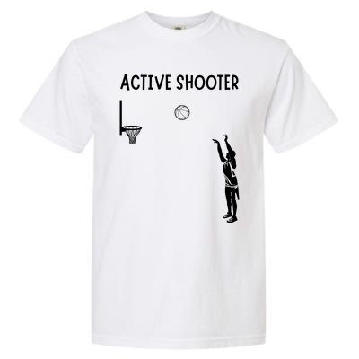 Active Shooter Basketball Lovers Garment-Dyed Heavyweight T-Shirt