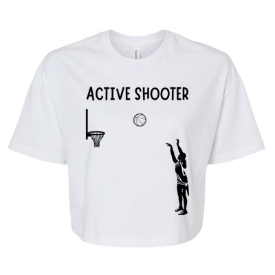 Active Shooter Basketball Lovers Bella+Canvas Jersey Crop Tee