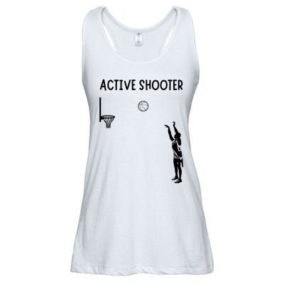 Active Shooter Basketball Lovers Ladies Essential Flowy Tank