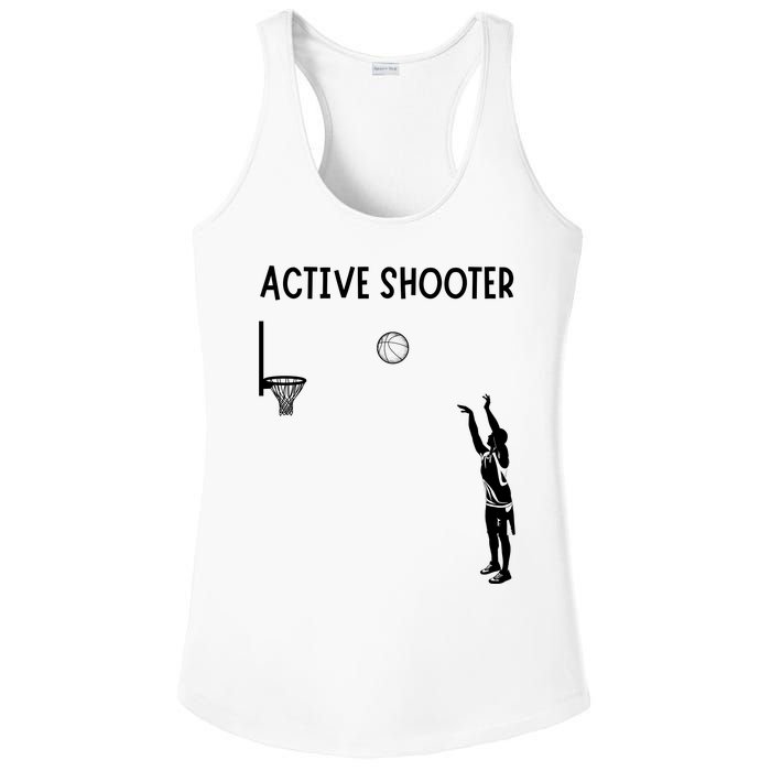 Active Shooter Basketball Lovers Ladies PosiCharge Competitor Racerback Tank