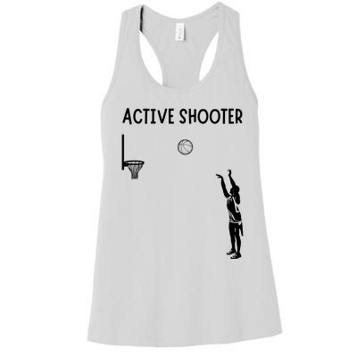 Active Shooter Basketball Lovers Women's Racerback Tank