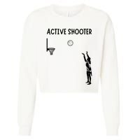 Active Shooter Basketball Lovers Cropped Pullover Crew