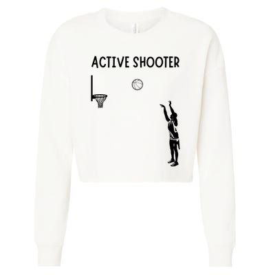 Active Shooter Basketball Lovers Cropped Pullover Crew