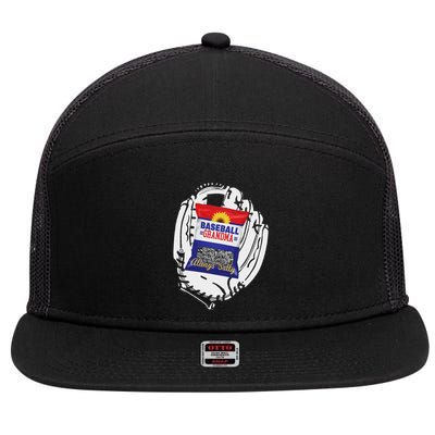 Always Salty Baseball Grandma With Sunflower Seeds 7 Panel Mesh Trucker Snapback Hat