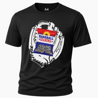 Always Salty Baseball Grandma With Sunflower Seeds Performance Shirt