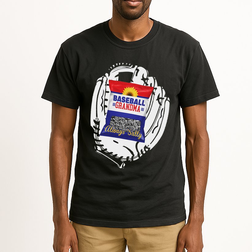 Always Salty Baseball Grandma With Sunflower Seeds Tall T-Shirt