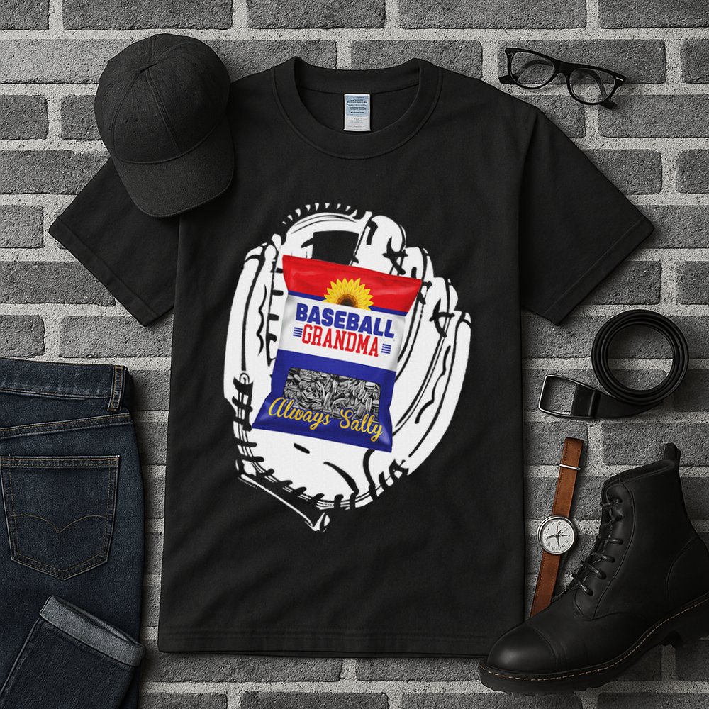 Always Salty Baseball Grandma With Sunflower Seeds Tall T-Shirt