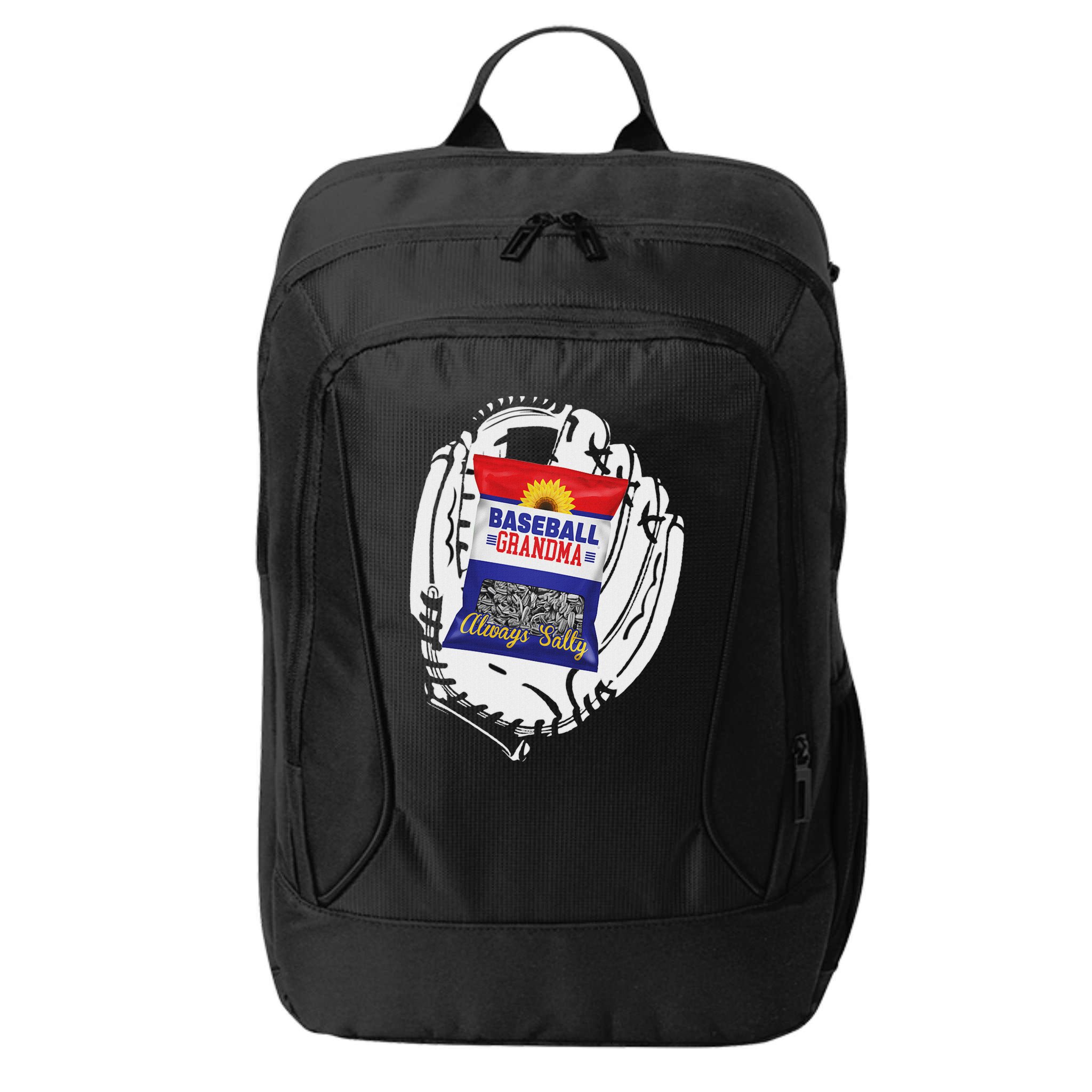 Always Salty Baseball Grandma With Sunflower Seeds City Backpack