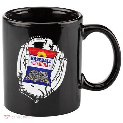 Always Salty Baseball Grandma With Sunflower Seeds 11oz C Handle Ceramic Mug