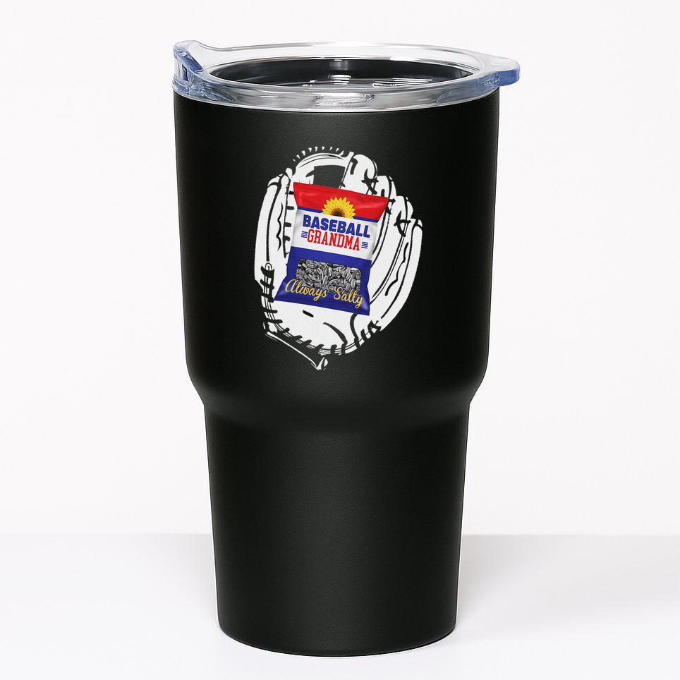 Always Salty Baseball Grandma With Sunflower Seeds Tumbler