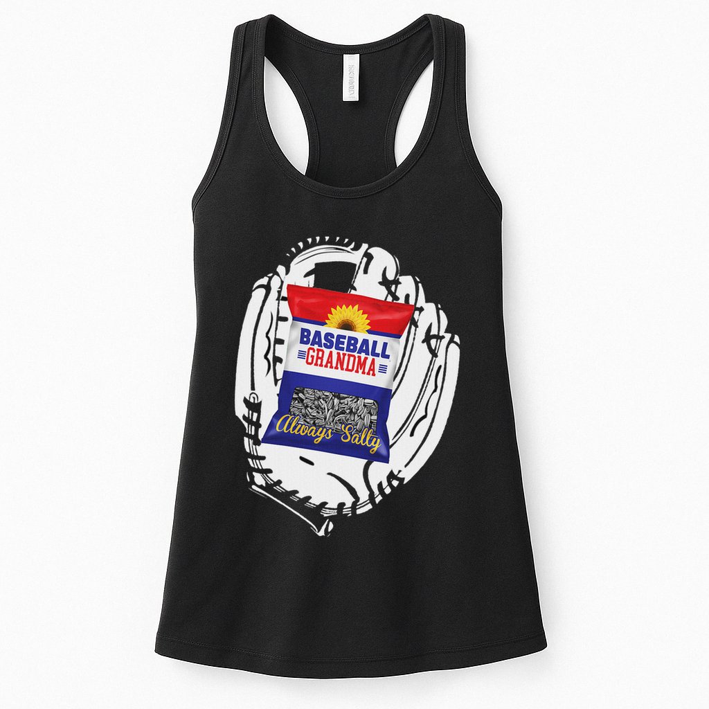 Always Salty Baseball Grandma With Sunflower Seeds Womens Tank Top