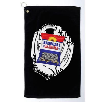 Always Salty Baseball Grandma With Sunflower Seeds Golf Towel