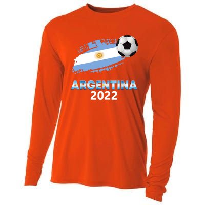 Argentina Soccer Ball Flag Jersey Argentinian Football Cooling Performance Long Sleeve Crew