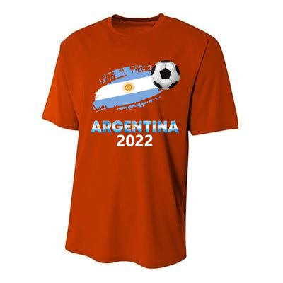 Argentina Soccer Ball Flag Jersey Argentinian Football Performance Sprint T-Shirt