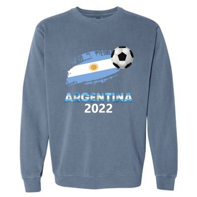 Argentina Soccer Ball Flag Jersey Argentinian Football Garment-Dyed Sweatshirt