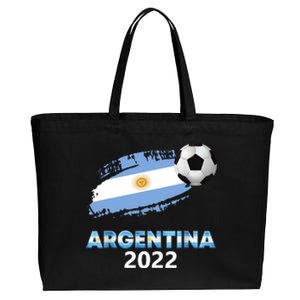 Argentina Soccer Ball Flag Jersey Argentinian Football Cotton Canvas Jumbo Tote