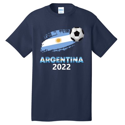 Argentina Soccer Ball Flag Jersey Argentinian Football Tall T-Shirt