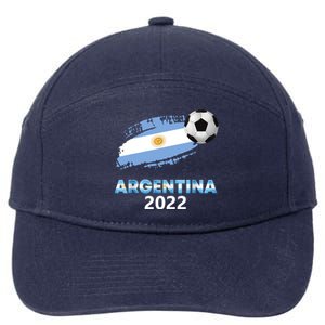 Argentina Soccer Ball Flag Jersey Argentinian Football 7-Panel Snapback Hat