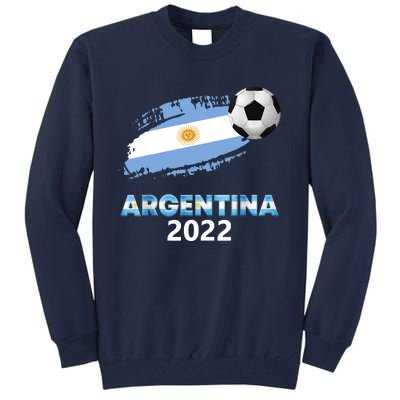 Argentina Soccer Ball Flag Jersey Argentinian Football Tall Sweatshirt