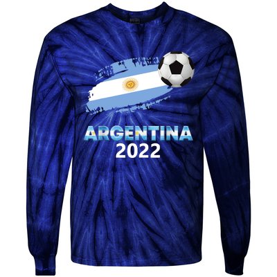 Argentina Soccer Ball Flag Jersey Argentinian Football Tie-Dye Long Sleeve Shirt