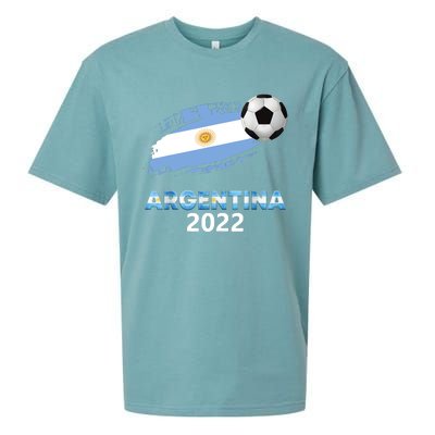 Argentina Soccer Ball Flag Jersey Argentinian Football Sueded Cloud Jersey T-Shirt