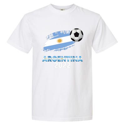 Argentina Soccer Ball Flag Jersey Argentinian Football Garment-Dyed Heavyweight T-Shirt