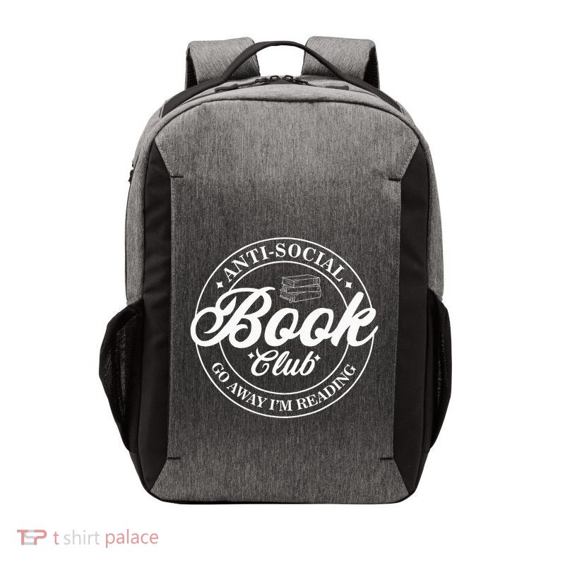 Anti Social Book Club Go Away IM Reading Funny Bookworm Vector Backpack
