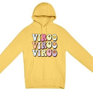 August September Birthday Groovy Astrology Zodiac Sign Virgo Premium Pullover Hoodie