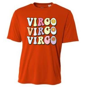 August September Birthday Groovy Astrology Zodiac Sign Virgo Cooling Performance Crew T-Shirt