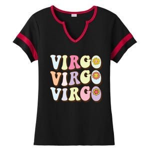 August September Birthday Groovy Astrology Zodiac Sign Virgo Ladies Halftime Notch Neck Tee