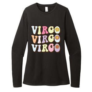 August September Birthday Groovy Astrology Zodiac Sign Virgo Womens CVC Long Sleeve Shirt