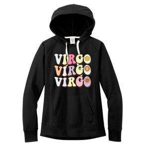 August September Birthday Groovy Astrology Zodiac Sign Virgo Women's Fleece Hoodie