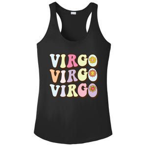 August September Birthday Groovy Astrology Zodiac Sign Virgo Ladies PosiCharge Competitor Racerback Tank