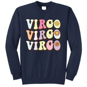 August September Birthday Groovy Astrology Zodiac Sign Virgo Tall Sweatshirt